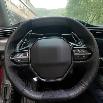 

Car Styling Interior Aluminium Steering Wheel Shift Paddle Cover Sticker Trim For Peugeot 3008 5008 508 2017 2018 2019