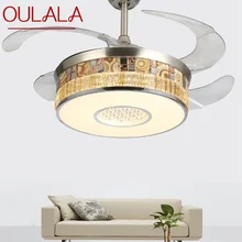 OULALA – plafonnier LED avec ventilateur Invisible et télécommande, design moderne et luxueux, idéal pour la maison