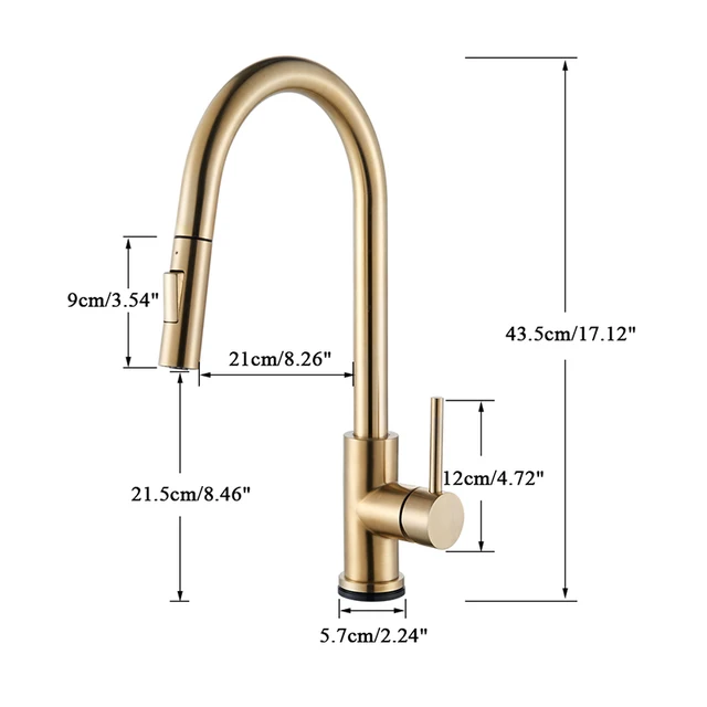 Rozin Smart Touch Kitchen Faucet Black Pull Out Sensor Faucets Black/Nickel 360 Rotation Crane 2 Outlet Water Mixer Taps 3
