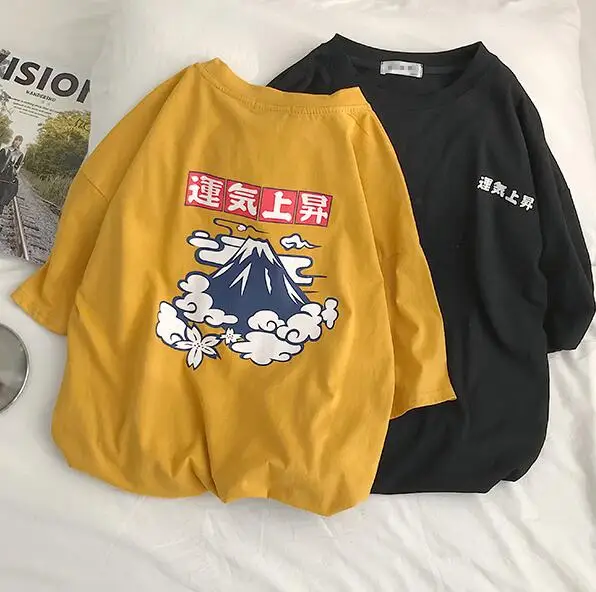Harajuku Мультфильм забавная уличная хип хоп женская футболка