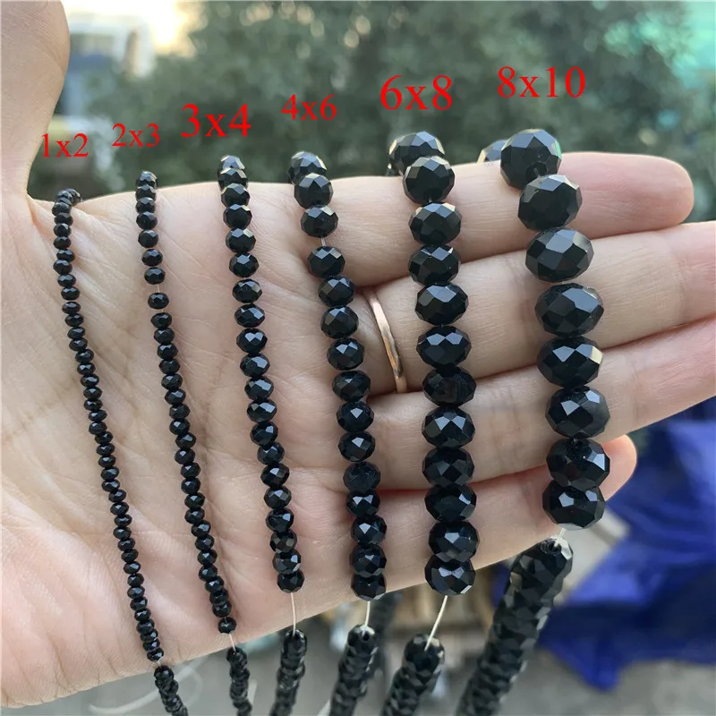 

1mm/2mm/4mm/6mm/8mm/10mm/12mm Crystal Rondel Beads Faceted Glass Beads for Jewelry Making DIY accessories Wholesale Lots Bulk