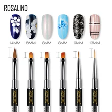 

ROSALIND Nail Brushes Set Nail Art Design Acrylic Handle Brush Pen Painting Liner Poly Nail Gel UV Nail Gel Brush DIY Tool Set