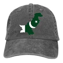 Флаг Карта Пакистана популярная Джинсовая Шляпа смешная шапка для мужчин и женщин