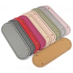 Oval Long Bottom Pu Leather For DIY Knitted Handbag Shoulder Bag Knitting Bags Handbag Crossbody Crochet bag Bottom 30*10cm