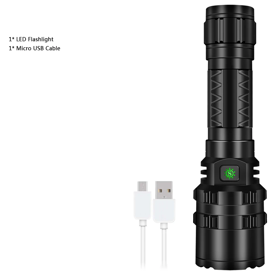 Z90 cree xhp50.2 8000 лм светодиодный фонарик usb зарядка растягивающийся ударопрочный тактический фонарик мощный 18650 или 26650 фонарь - Испускаемый цвет: Package A