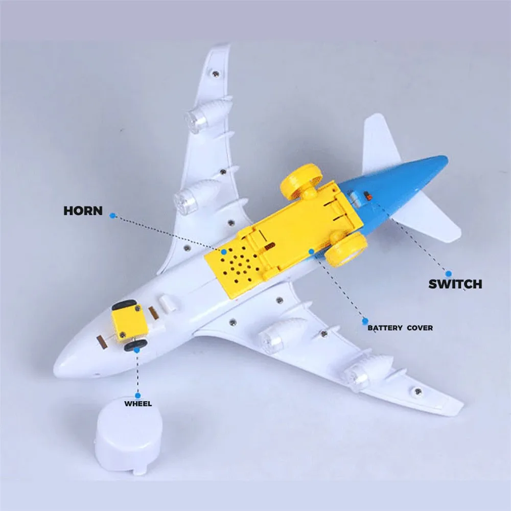 Детские игрушки электрические модели самолета Детские игрушки самолет с светильник музыкальные электрические самолеты DIY игрушки для детей