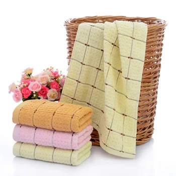 

Towel Absorbent Soft Plaid Towel Adult Face Wash Towel Present Towel Logo Commodity