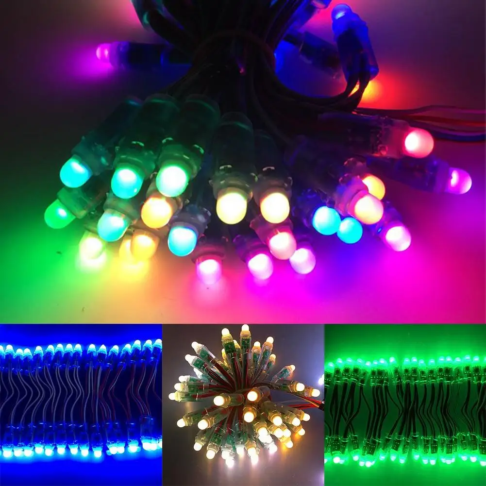 

50Pcs 12mm DC5V WS2811 Full Color IC Waterproof LED Pixel Module String Light