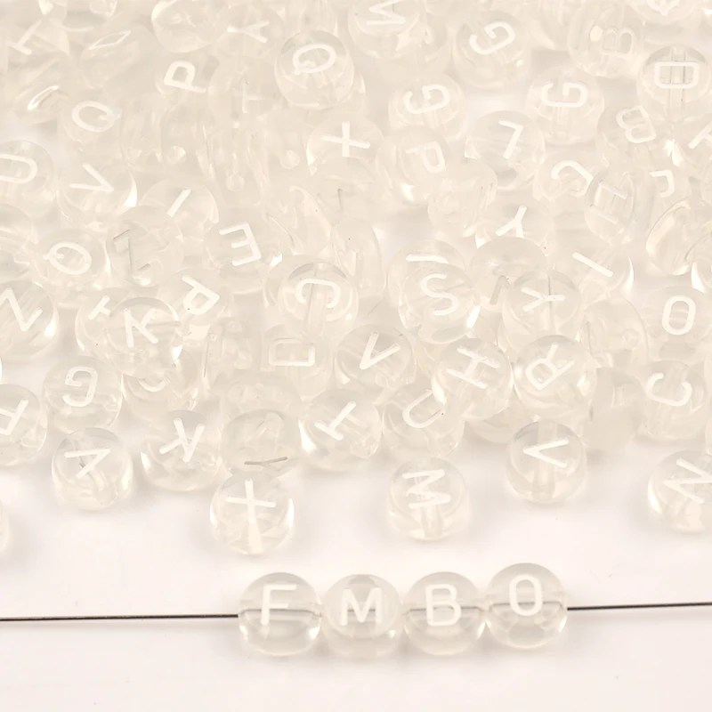 Alphabet Letter Round Beads 7mm 3600pcs White Acrylic Flat Beads  Accessories DIY Necklace Bracelet Jewelry Making A To Z Spacers - AliExpress