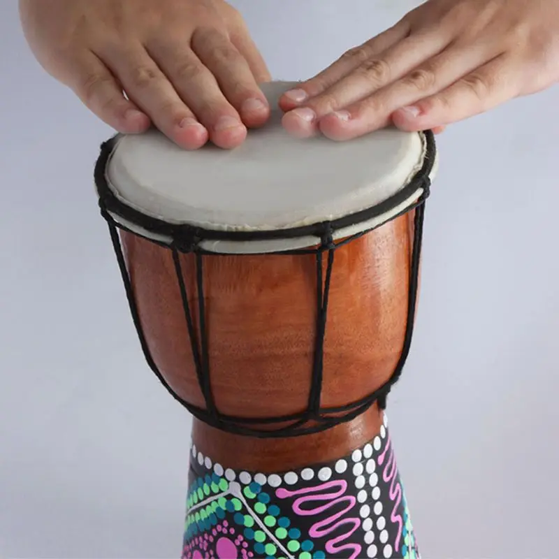 1 шт. 4 дюйма Профессиональный Африканский Djembe барабан Bongo дерево хороший звук музыкальная инструмент