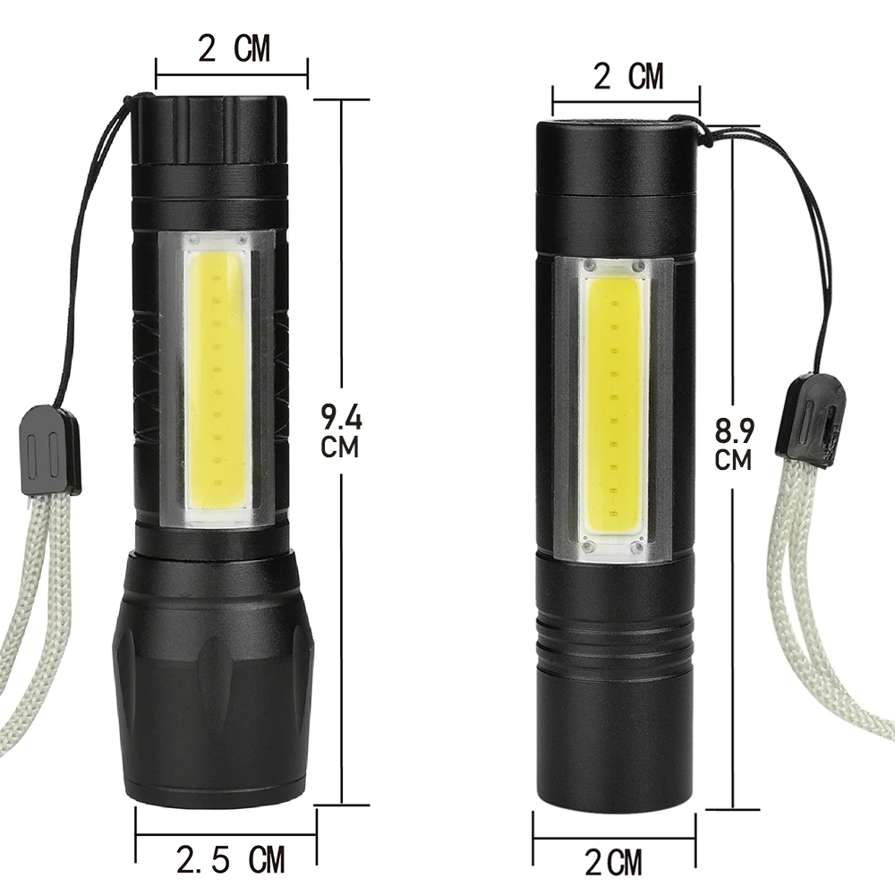 5000 люмен супер яркий COB светодиодный светильник-Вспышка водонепроницаемый ручной светильник-вспышка s фонарь рабочий светильник для аварийный светильник ing фонарь