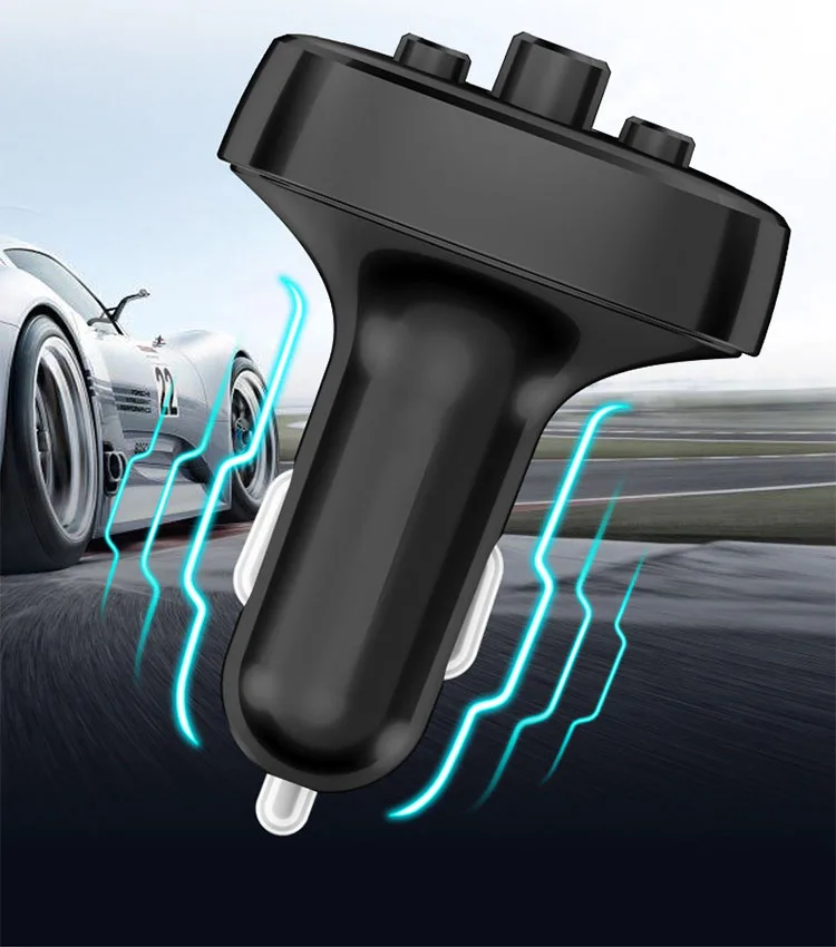 2 USB Автомобильное зарядное устройство комплект громкой связи FM передатчик Aux модулятор аудио MP3 плеер Bluetooth 4,2 быстрая зарядка автомобильное USB зарядное устройство