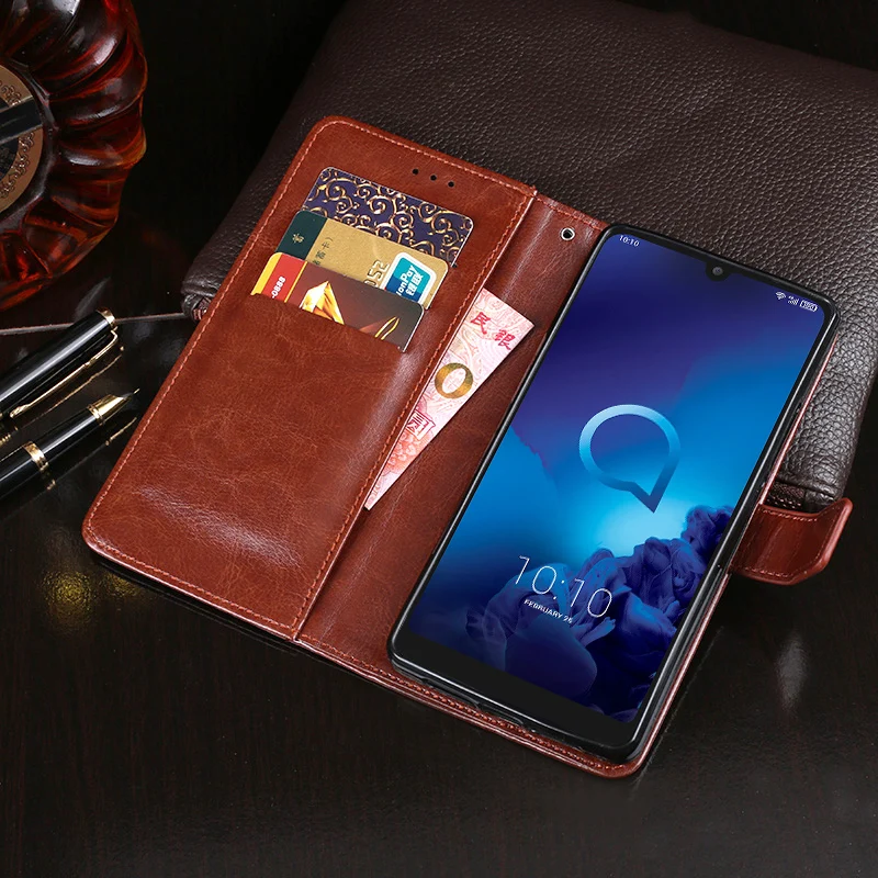 Для Alcatel 3L Чехол Флип-бумажник бизнес кожаный чехол для телефона для Alcatel 3L 5039D задняя крышка Fundas аксессуары