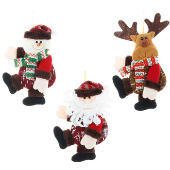 

3 Pcs Christmas Hanging Decorations Festival Desktop Decor Shop Window Adornment