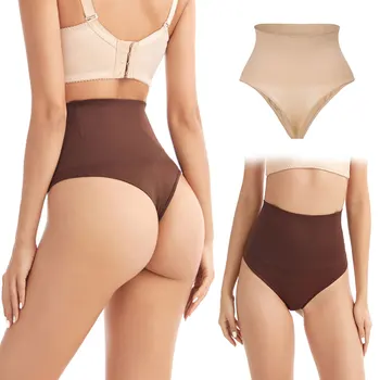 

Women High Waist Trainer Thongs Seamless Underwear Slimming G-string Butt Lifter Briefs Tummy Control Panties Belly Girdle