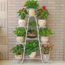 Airs Многоэтажный крытый балкон железное искусство полка из твердой древесины гостиная провинция пространство цветочный горшок посадочного типа зеленый Luo