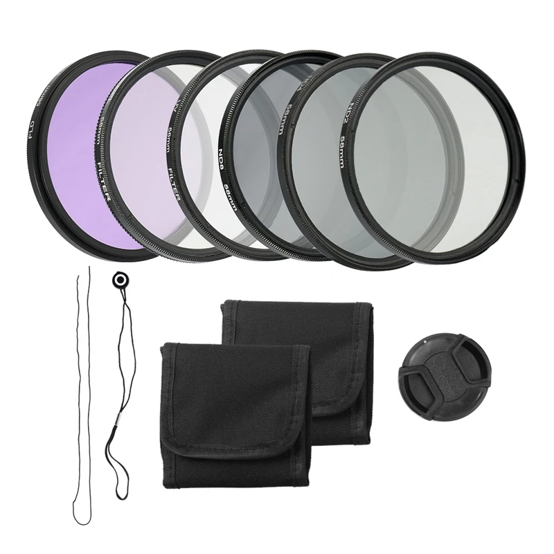 

58mm Camera UV CPL FLD Lens Filters Kit and Altura Photo ND Neutral Density Filter Set with Carry bag Photography Accessories