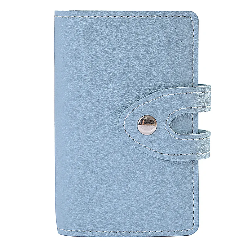 Ougger Credit Card Holders Short Cardholder PU Solid Hasp Soft Business Men Women Card Holder for Id Card,Bank Card and Bus Card