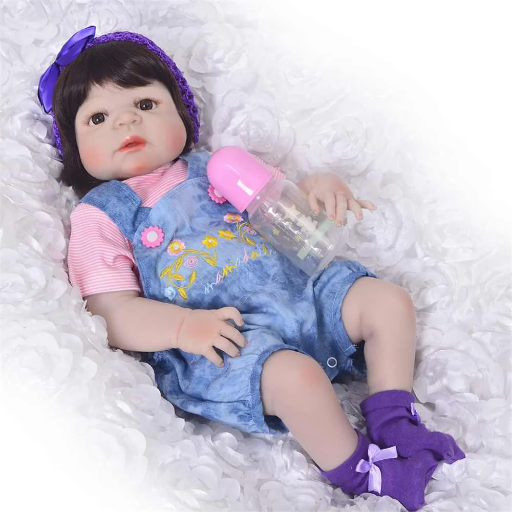 KEIUMI Новое поступление для маленьких девочек Reborn куклы, детские игрушки Полный Силиконовые Винил 23 ''дюйма 57 см реальной жизни Reborn baby коллекция кукол