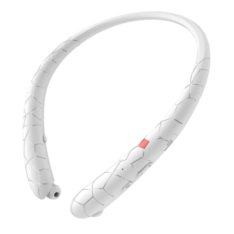 Белый Вытяжные наушники bluetooth-гарнитура с шейным ремешком спортивные наушники беспроводные стерео Bluetooth наушники с микрофоном для iphone xiaomi - Цвет: Белый