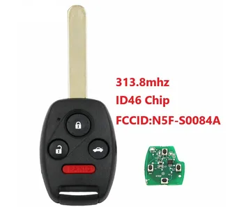 

3+1 Buttons Remote Key 315MHz With N5F-S0084-A ID46 Chip for Honda Civic EX Si 2006-2011 For Honda