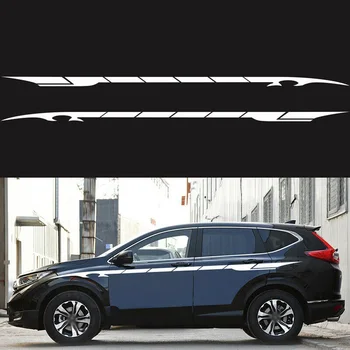 

2x Decor Sticker Car Side Body Graphics Long Stripe Vinyl Self Adhesive