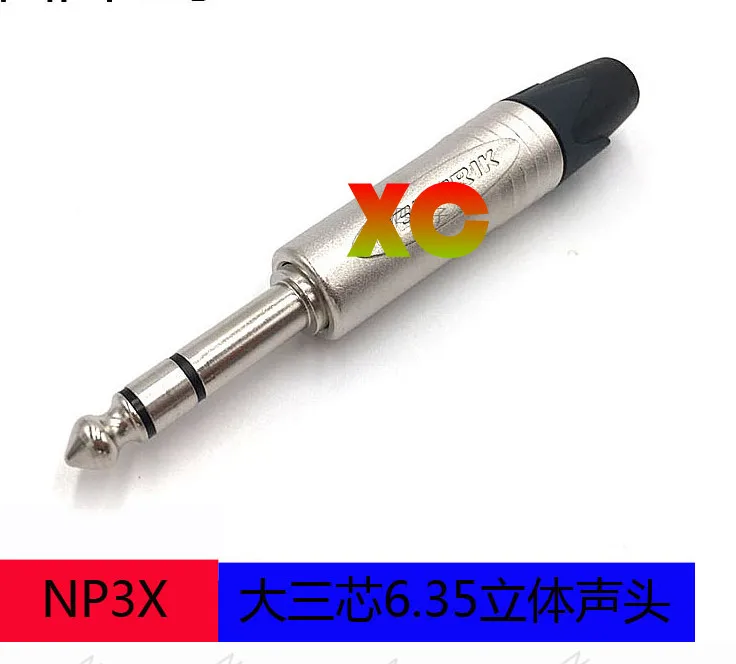 New High quality NP3X 3P 24K plated rhodium three core 3 Pole 6.35 mm 6.5mm TRS Stereo audio plug Speaker connector | Обустройство