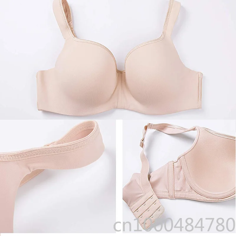 34-44 B C D DD E женщины на косточках Полное покрытие гладкого размера плюс полная фигура Боковая поддержка контур балконет майка бюстгальтер
