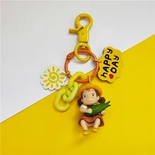 Miyazaki totoro цепочка для ключей Для женщин Южной милые хлопковые носки в Корейском стиле, без пятки, творческий Сяомэй брелок маленькие украшения школьная сумка Подвеска на мобильный телефон