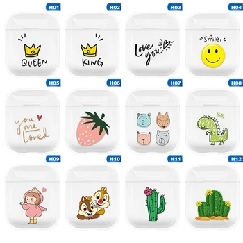 

For Airpods Case Cute Cartoon Cat Dinosaur Hard Wireless Bluetooth Earphone Case For Apple Airpods 2 1 Protective Cover Box