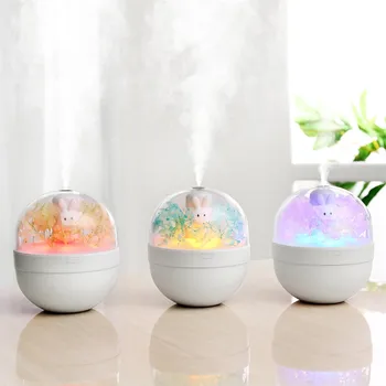 

Sweet Rabbit Shape Humidifier Car Air Humidifier Oil Diffuser Aromatherapy Cool Usb Mini Car Home Silent Mist Humidifier #X2