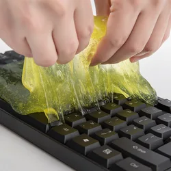 Colle de nettoyage de poussière douce, Gel visqueux réutilisable, Super propre, pour maison, téléphone, voiture, Pc, clavier d'ordinateur portable, essuie glace collant 