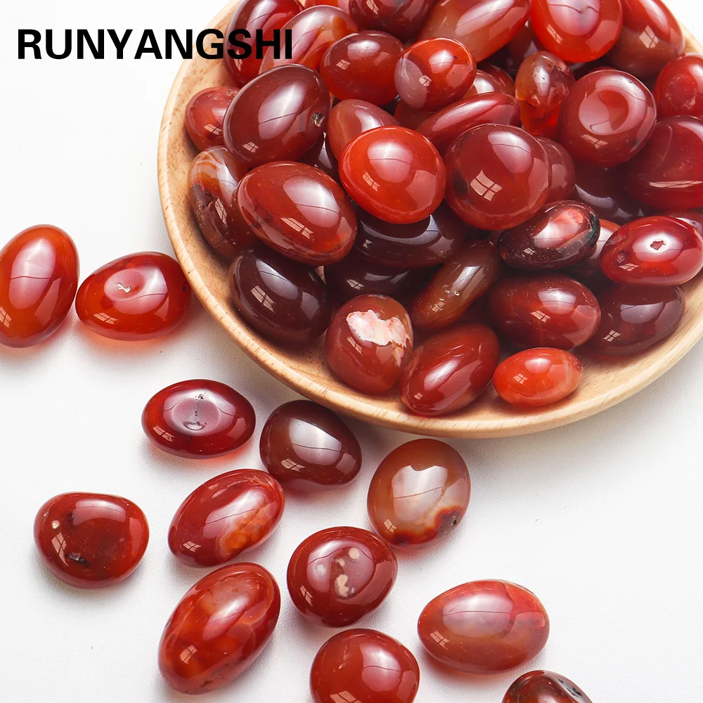 50g Natural Healing Gemstone Carnelian Polished Tumbled Gravel Stone Red Agate Crystal Reiki Minerals Home Aquarium Decoration decorative stones tumbled stones tumbled agates healing stones