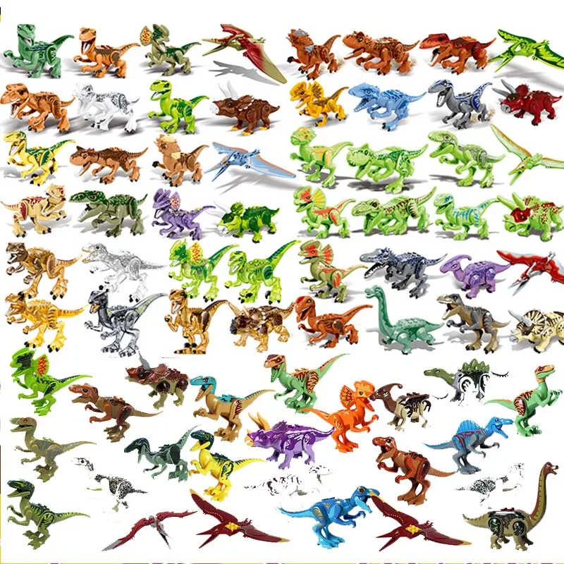 

Lockings Jurassic Dinosaurs World Park Dinosaur Raptor protection zone Building Blocks Set Kids Toy juguetes Legoing Animals Kit