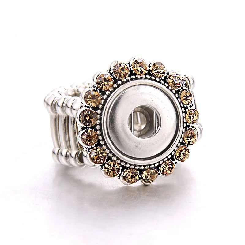 Новые ювелирные изделия клёпки со стразами кольцо 12 мм 18 мм DIY вечерние кольца пояс жизни кнопки кольца - Цвет основного камня: R136-YELLOW