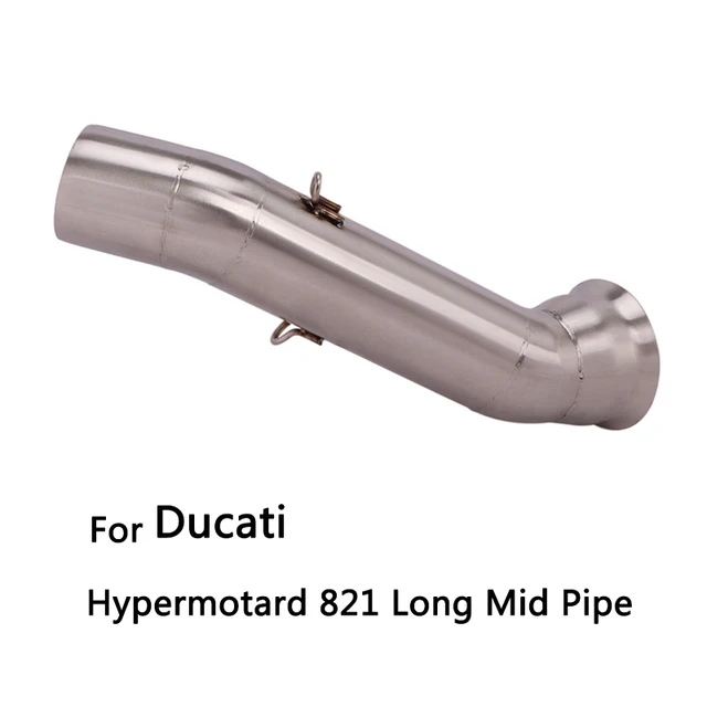 51/70mm Mid Pipe for Ducati Hypermotard 821 Motorcycle Exhaust Pipe Middle Link Pipe Reserve Catalyst Stainless Steel Pipe - - Racext 1