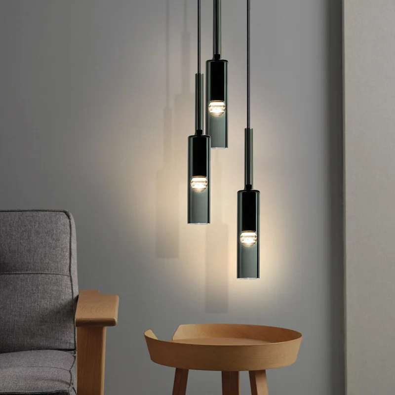 Luz colgante moderna de lujo, accesorio de cristal nórdico para restaurante, sala de estar, Bar, decoración de mostrador, dormitorio, mesita de noche, lámpara de cocina