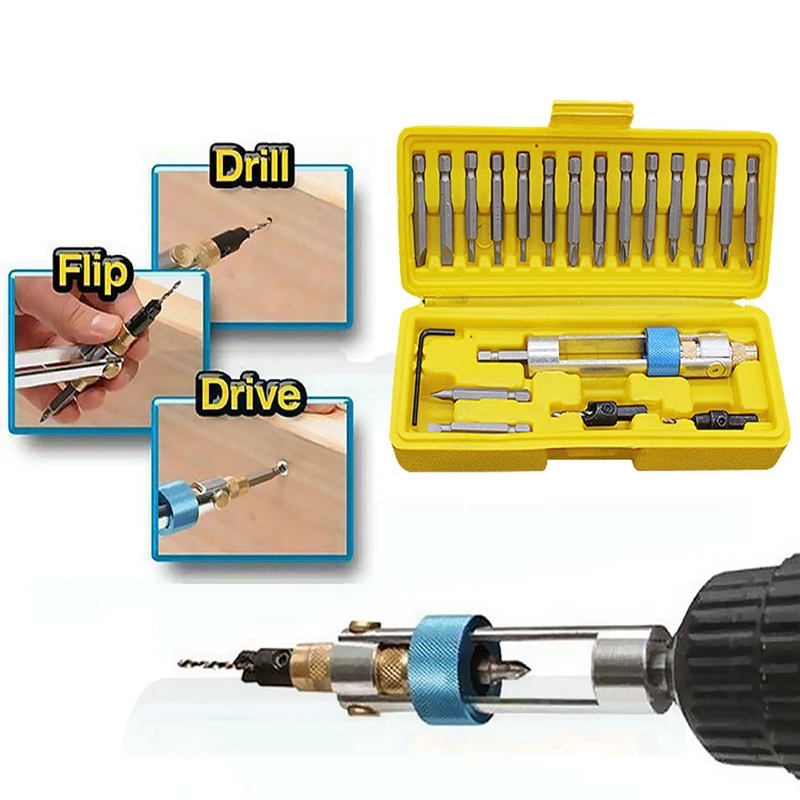 

Half Time Drill 20 Piece Set of High Speed Steel Drill Bit Batch Head Wind Dual Screwdriver Herramientas Para Carpinteria