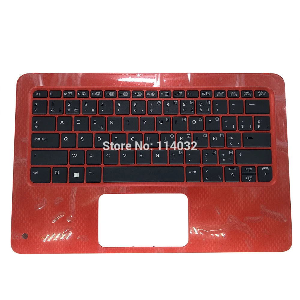 

BE notebook keyboard for HP Probook X360 11 G1 EE Belgian black kb red Top case cover 9517B4 6037B0129315 918554-A41 internal
