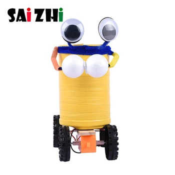 

Saizhi STEM Toys for Children Educational Science Experiment Technology Toy Set DIY Walking robot Model Puzzle Painted Kids Toys