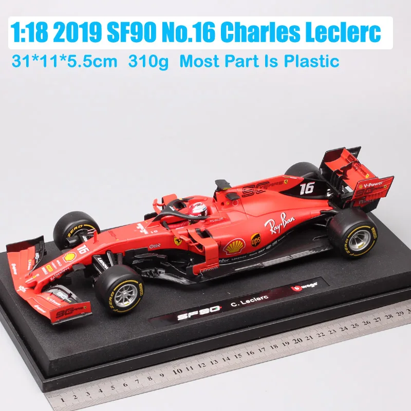 1/18 весы большой BBurago Формула гоночный автомобиль dirver SF90 № 16 Charles Leclerc № 5 Себастьян игрушечные машинки модели автомобилей