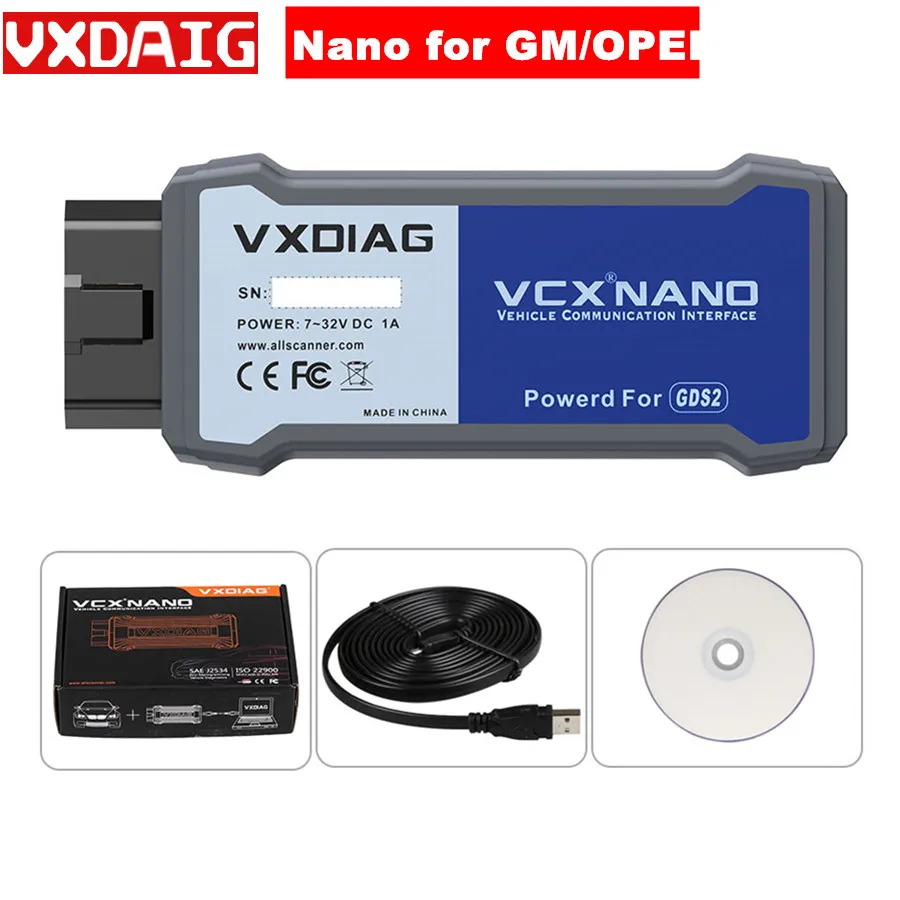 VXDIAG VCX NANO для GM/OPEL GDS2 диагностический инструмент GM сканер GDS2:V2019.04 Tech2win: V16.02.24|tool jump|tool brushtool |