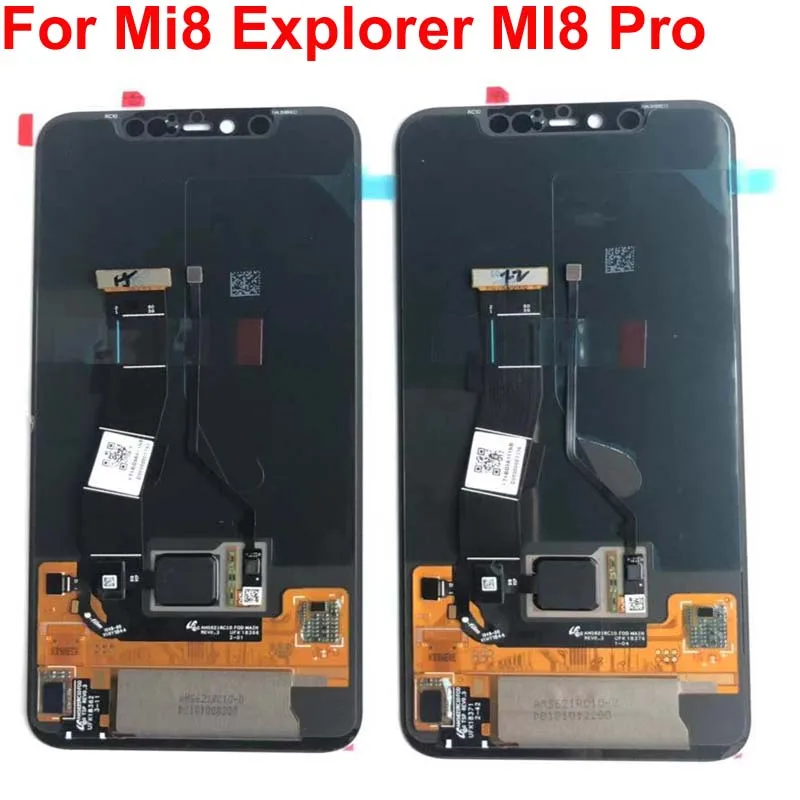 

100% Amoled LCD Screen For Xiaomi Mi 8 MI8 Explorer MI8 Pro LCD Display Digitizer Touch Screen Replacement Phone Parts