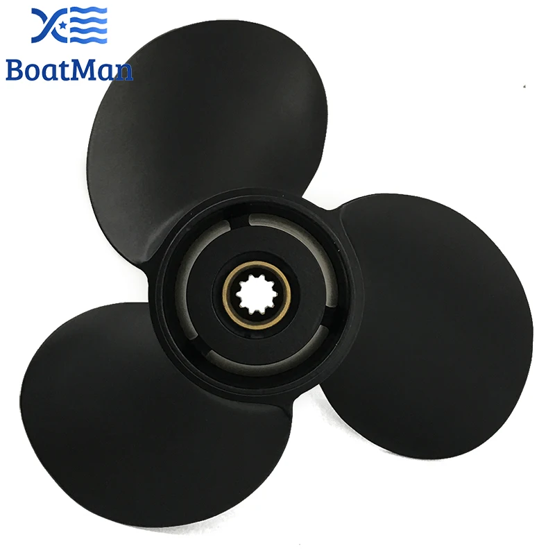 BoatMan&reg; 10 3/8x13 Propeller For Mercury Outboard Motor 9.9HP 18HP 25HP 10 Tooth Spline 48-19640A40 Aluminum Boat Accessories