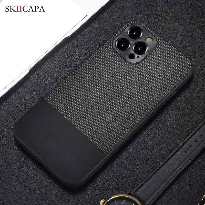 iphone 13 pro max cover For iPhone 13 Pro Max Cloth Pattern Soft Silicone Phone Case For Apple 13 12 Mini 11 XR XS Max 8 Plus SE 2020 Hard Fabric Cover apple 13 pro max case