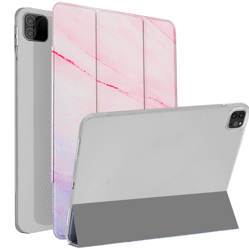 Умный чехол Funda для ipad pro 11 2020 2018 из искусственной кожи с мраморным рисунком 7 го