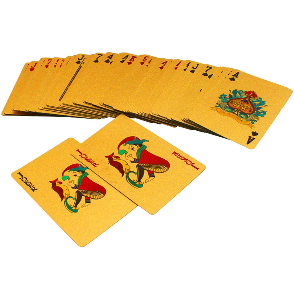 Hot Sale Playing Cards with 24K Gold Leaf and Geometric Design Full Deck Poker Card