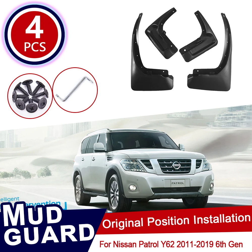 

for Nissan Patrol Y62 2011~2019 Car Mud Flaps Front Rear Mudguard Splash Guards Fender Mudflaps Flap Accessories 2016 2017 2018