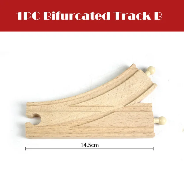 New All Kinds Wooden Track Parts Beech Wooden Railway Train Track Accessories Fit with All Brands Wood Tracks Toys for Kids 32