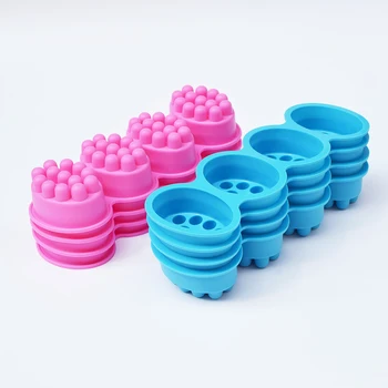 

Silicone Soap Mold 4 Compartment Massage Bar Soap making Tool With Single-hole Moulds